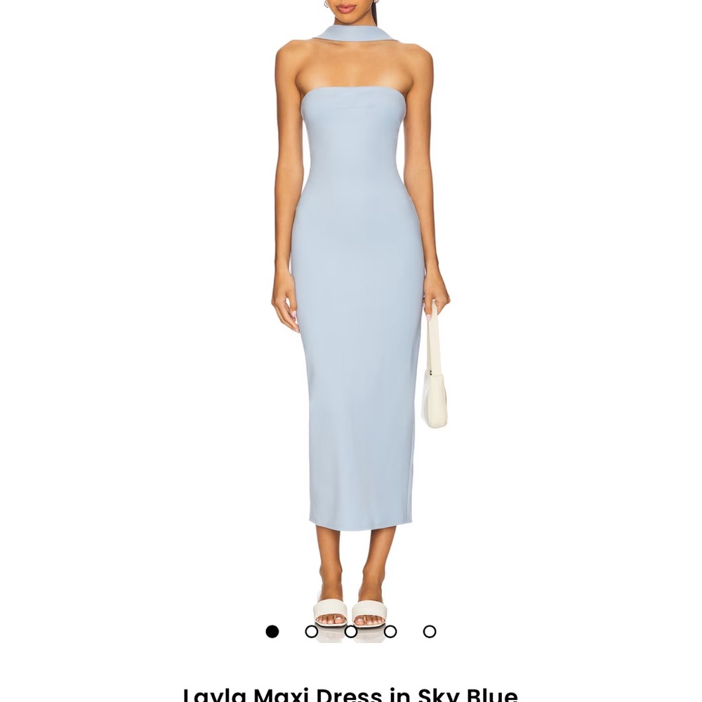 Lovers + Friends Sky Blue Midi Dress